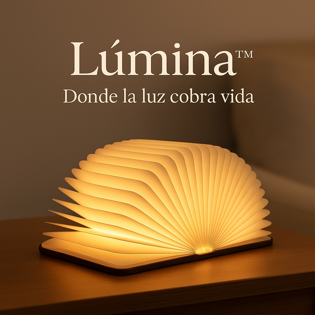 Lúmina™ Lámpara Libro LED Recargable — Diseño Magnético 360°